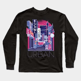 Japanese city street Long Sleeve T-Shirt